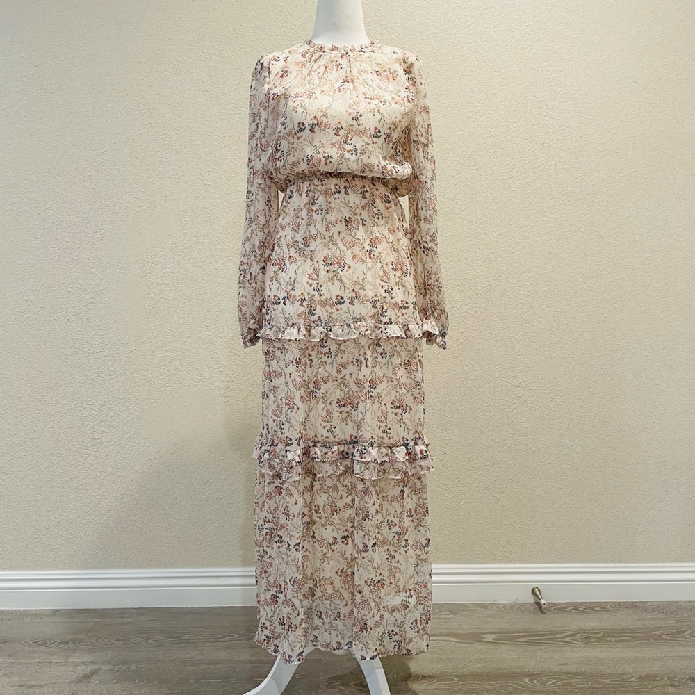 Mo:Vint Long Sleeve Floral Dress
